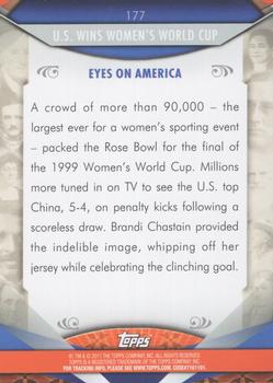 2011 Topps American Pie - Foil #177 US Wins Women's World Cup Back