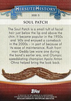 2011 Topps American Pie - Hirsute History #HH-5 Soul Patch Back