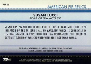 2011 Topps American Pie - Relics #APR-24 Susan Lucci Back