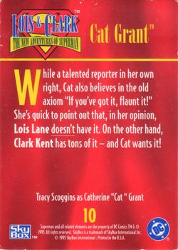 1995 SkyBox Lois & Clark #10 Cat Grant Back