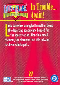 1995 SkyBox Lois & Clark #27 In Trouble ... Again! Back