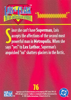 1995 SkyBox Lois & Clark #76 Noooooooooooo! Back