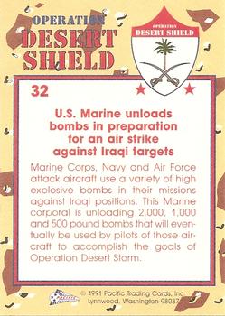 1991 Pacific Operation Desert Shield #32 Bomb Preparation Back