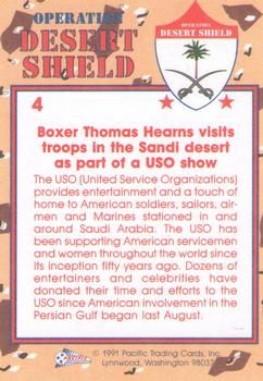 1991 Pacific Operation Desert Shield #4 USO Show (Thomas Hearns) Back