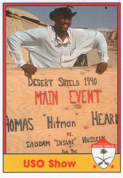 1991 Pacific Operation Desert Shield #4 USO Show (Thomas Hearns) Front