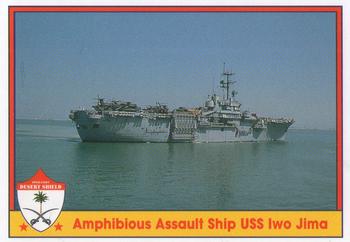 1991 Pacific Operation Desert Shield #59 Amphibious Assault Ship USS Iwo Jima Front
