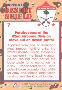 1991 Pacific Operation Desert Shield #7 U.S. Airborne Infantrymen Back