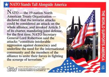 2001 Topps Enduring Freedom #18 NATO Stands Tall Alongside America Back