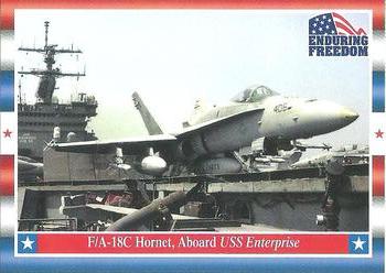 2001 Topps Enduring Freedom #63 F/A-18C Hornet, Aboard USS Enterprise Front