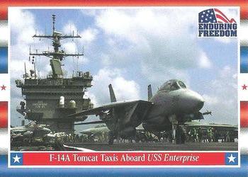 2001 Topps Enduring Freedom #69 F-14A Tomcat Taxis Aboard USS Enterprise Front