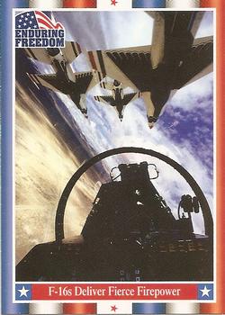 2001 Topps Enduring Freedom #61 F-16s Deliver Fierce Firepower Front
