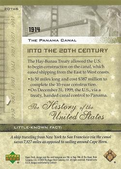 2004 Upper Deck History of the United States #20th6 The Panama Canal Back