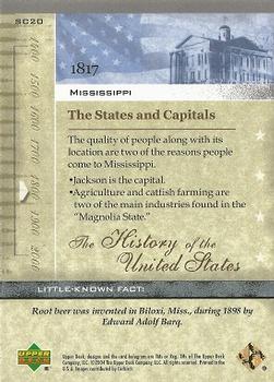 2004 Upper Deck History of the United States #SC20 Mississippi Back