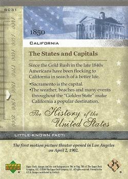2004 Upper Deck History of the United States #SC31 California Back