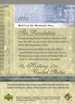 2004 Upper Deck History of the United States #TR8 Battle of Bunker Hill Back
