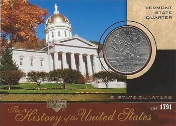 2004 Upper Deck History of the United States - U.S. State Quarters Cards #SQ14 Vermont Front