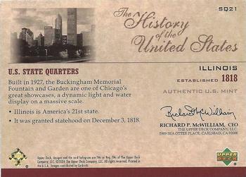 2004 Upper Deck History of the United States - U.S. State Quarters Cards #SQ21 Illinois Back