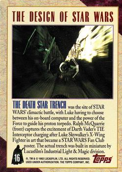 1993 Topps Star Wars Galaxy #16 Death Star Trench, The Back