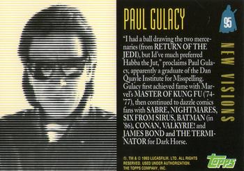 1993 Topps Star Wars Galaxy #95 Paul Gulacy Back