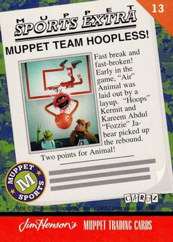 1993 Cardz Muppets #13 Muppet Team Hoopless! Back