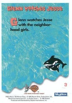 1995 SkyBox Free Willy 2: The Adventure Home #3 Glenn watches Jesse Back