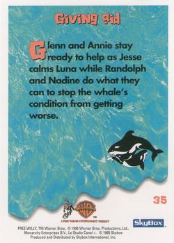 1995 SkyBox Free Willy 2: The Adventure Home #35 Giving aid Back