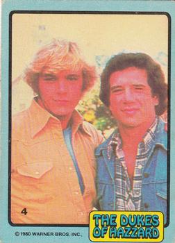 1980 Donruss Dukes of Hazzard #4 Bo and Luke Duke Front