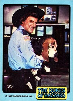 1980 Donruss Dukes of Hazzard #35 Sheriff Rosco & Flash Front