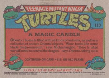 1989 Topps Teenage Mutant Ninja Turtles #110 A Magic Candle Back
