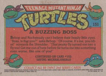 1989 Topps Teenage Mutant Ninja Turtles #151 A Buzzing Boss Back