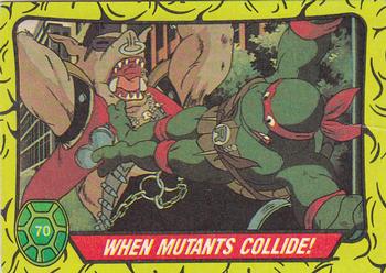 1989 Topps Teenage Mutant Ninja Turtles #70 When Mutants Collide! Front