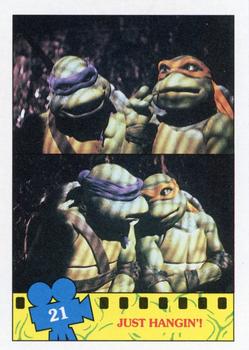 1990 Topps Teenage Mutant Ninja Turtles: The Movie #21 Just Hangin'! Front