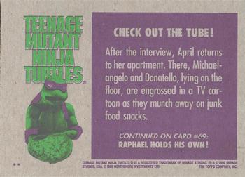 1990 Topps Teenage Mutant Ninja Turtles: The Movie #68 Check Out the Tube! Back