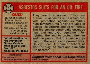 1981 K.F. Byrnes Fire Department #5 Asbestos Suits for an Oil Fire Back
