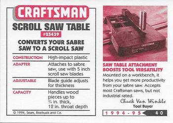 1994-95 Craftsman #40 Scroll Saw Table Back