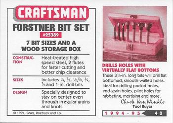 1994-95 Craftsman #42 Fornster Bit Set Back