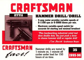 1995-96 Craftsman #35 Hammer Drill Back
