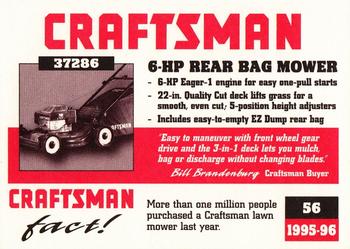 1995-96 Craftsman #56 6hp Mower Back