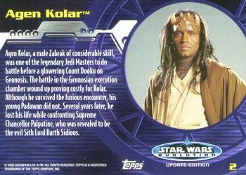 2006 Topps Star Wars: Evolution Update Edition #2 Agen Kolar Back