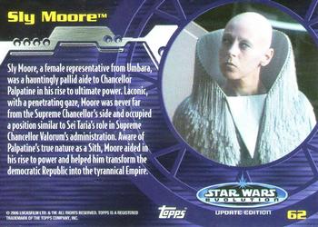 2006 Topps Star Wars: Evolution Update Edition #62 Sly Moore Back