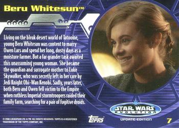 2006 Topps Star Wars: Evolution Update Edition #7 Beru Whitesun Back