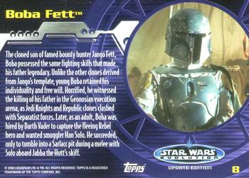2006 Topps Star Wars: Evolution Update Edition #8 Boba Fett Back