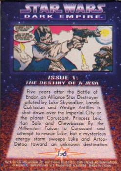 1995 Metallic Impressions Star Wars: Dark Empire #1 The Destiny of a Jedi Back