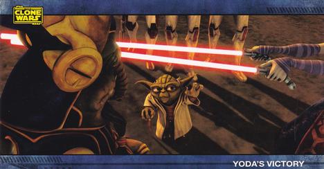 2009 Topps Widevision Star Wars: The Clone Wars #5 Yoda's Victory Front