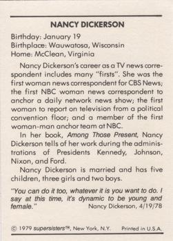 1979 Supersisters #2 Nancy Dickerson Back