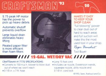 1993 Craftsman #20 12 gallon Wet/Dry Vacuum Back