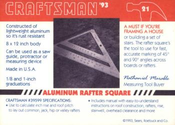 1993 Craftsman #21 Aluminum Rafter Square Back