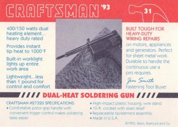 1993 Craftsman #31 Soldiering Gun Back