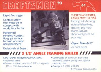 1993 Craftsman #61 Angle Framing Nailer Back