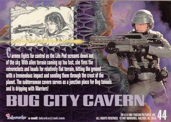 1997 Inkworks Starship Troopers #44 Bug City Cavern Back